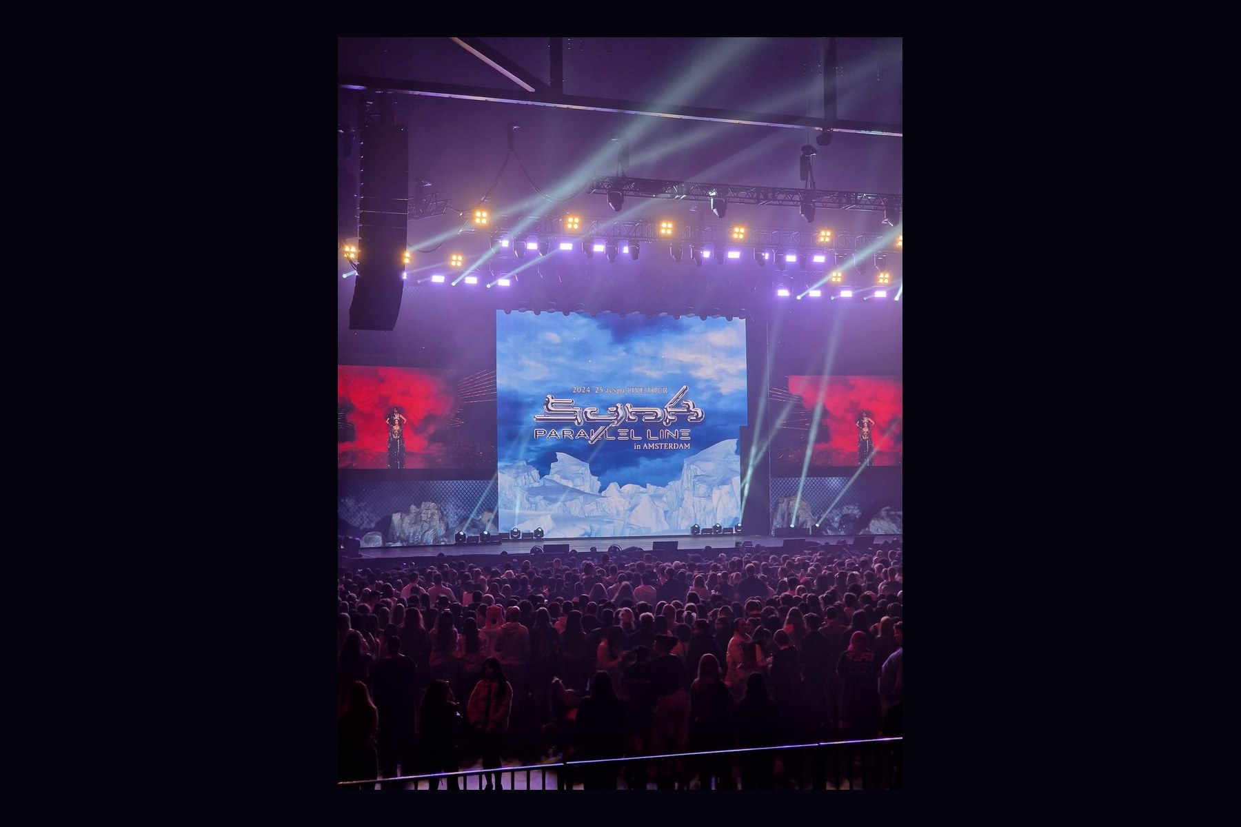 aespa performing in Amsterdam in 2025.