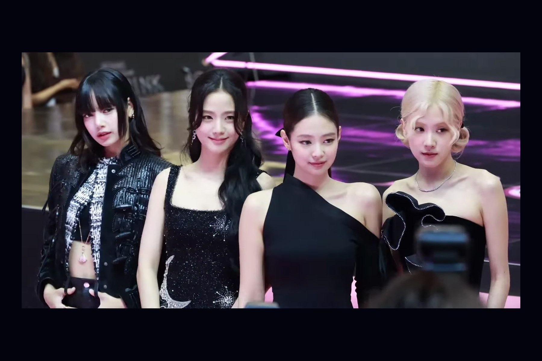 BLACKPINK members together at the Pink Carpet event in 2024.