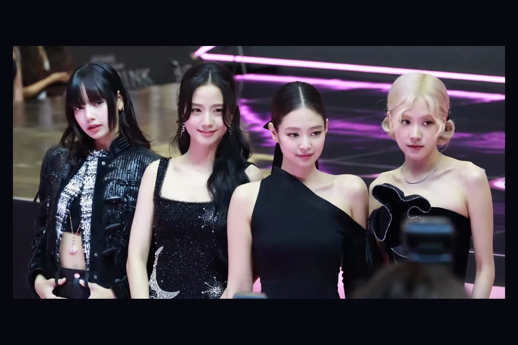 BLACKPINK members together at the Pink Carpet event in 2024.
