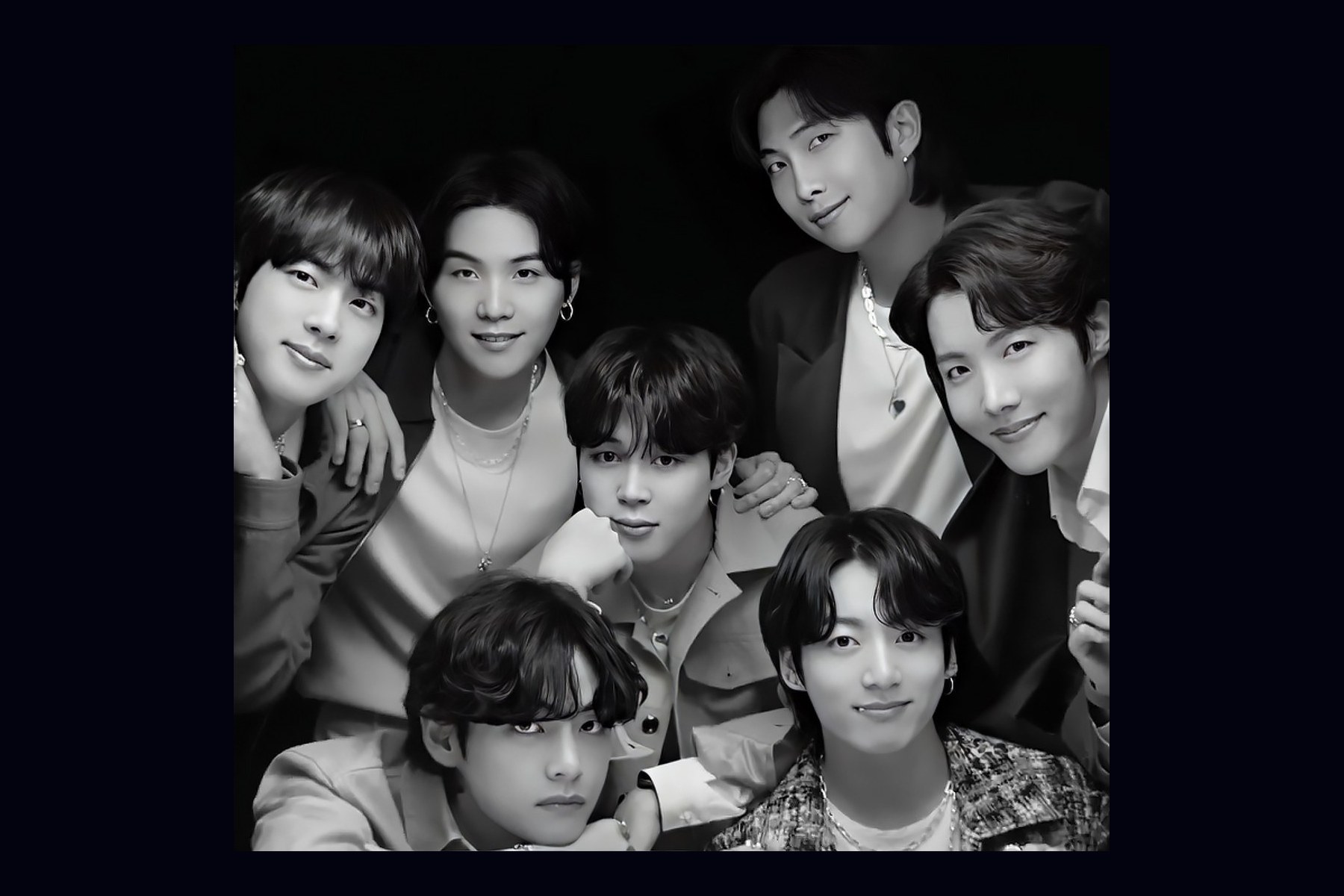 Archive image: BTS in Samsung Galaxy Z Flip 4 advertising material dated September 13, 2022. This is not an ARIRANG tour photograph.