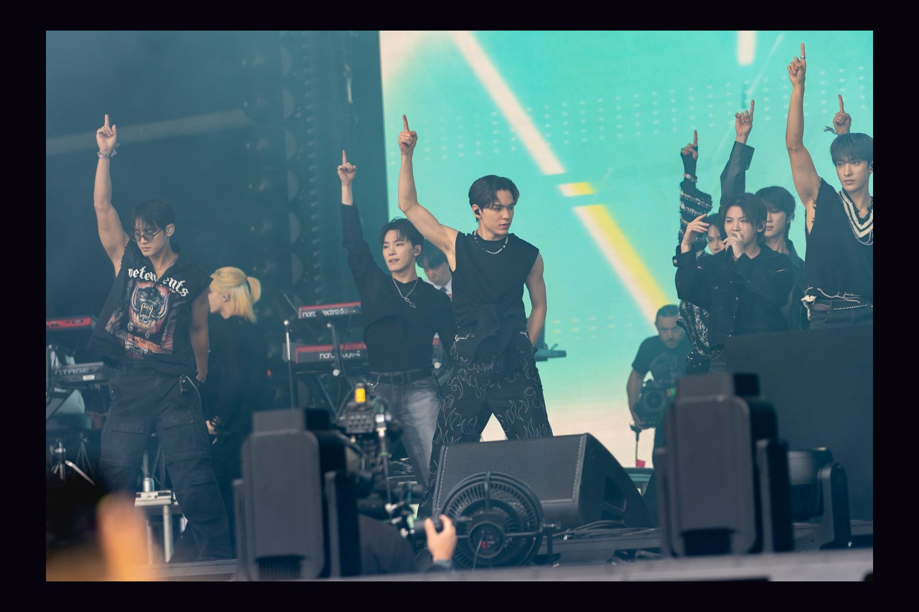 SEVENTEEN performing at Glastonbury in 2024.