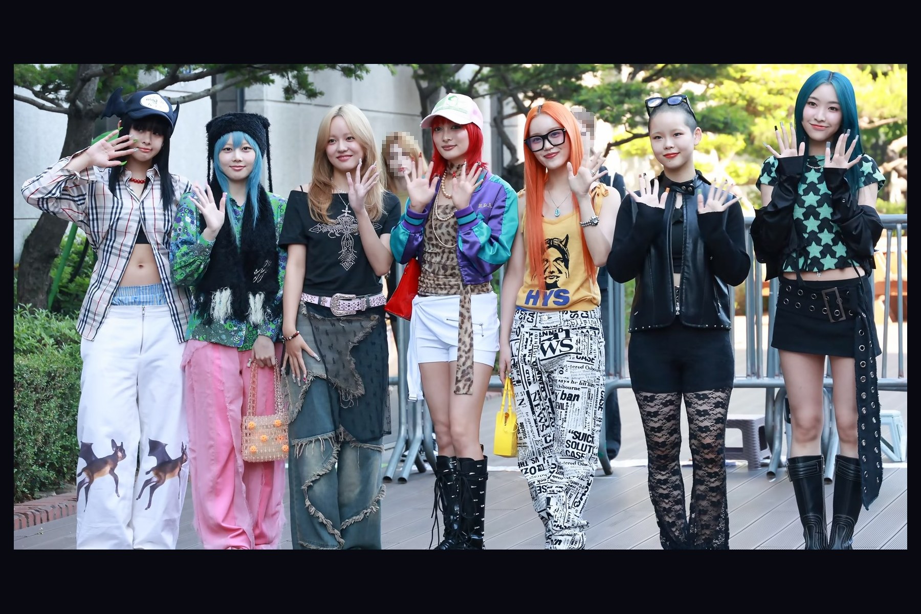 XG arriving for Music Bank in Seoul on 31 May 2024.