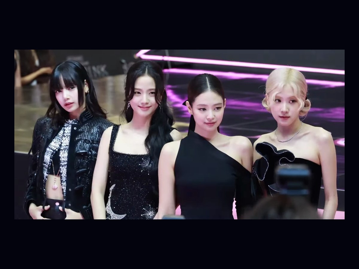 BLACKPINK members together at the Pink Carpet event in 2024.